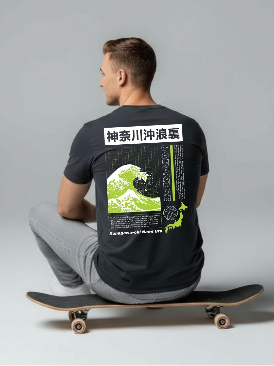 HERE&NOW Graphic Printed Bio Finish Cotton T-shirt