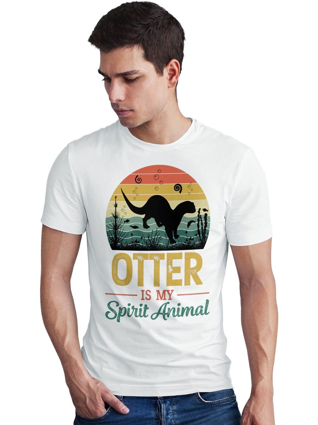 Seekbuylove Animal Printed Round Neck Bio Finish Cotton T-shirt