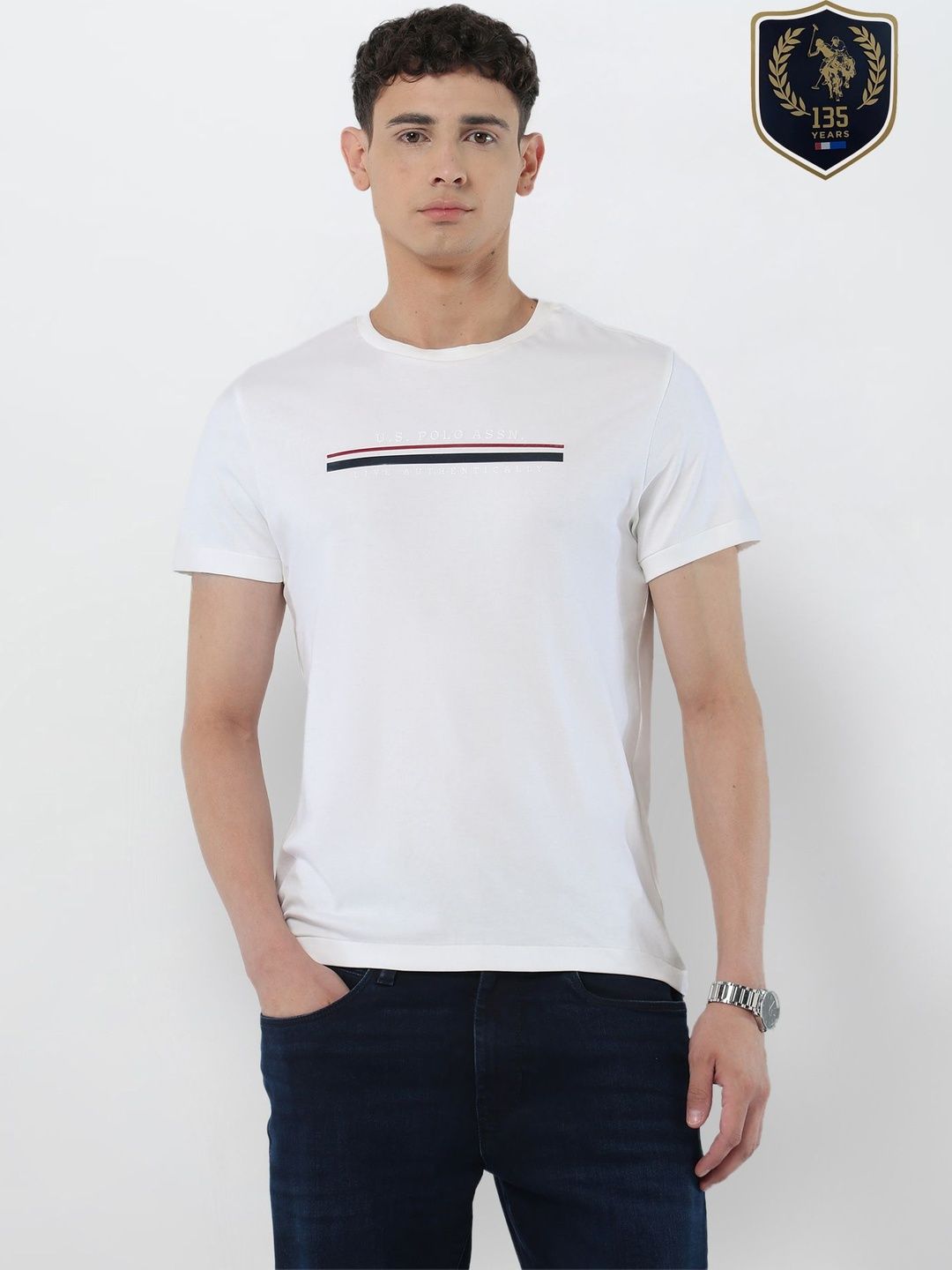 U.S. Polo Assn. Men Printed Slim Fit T-shirt