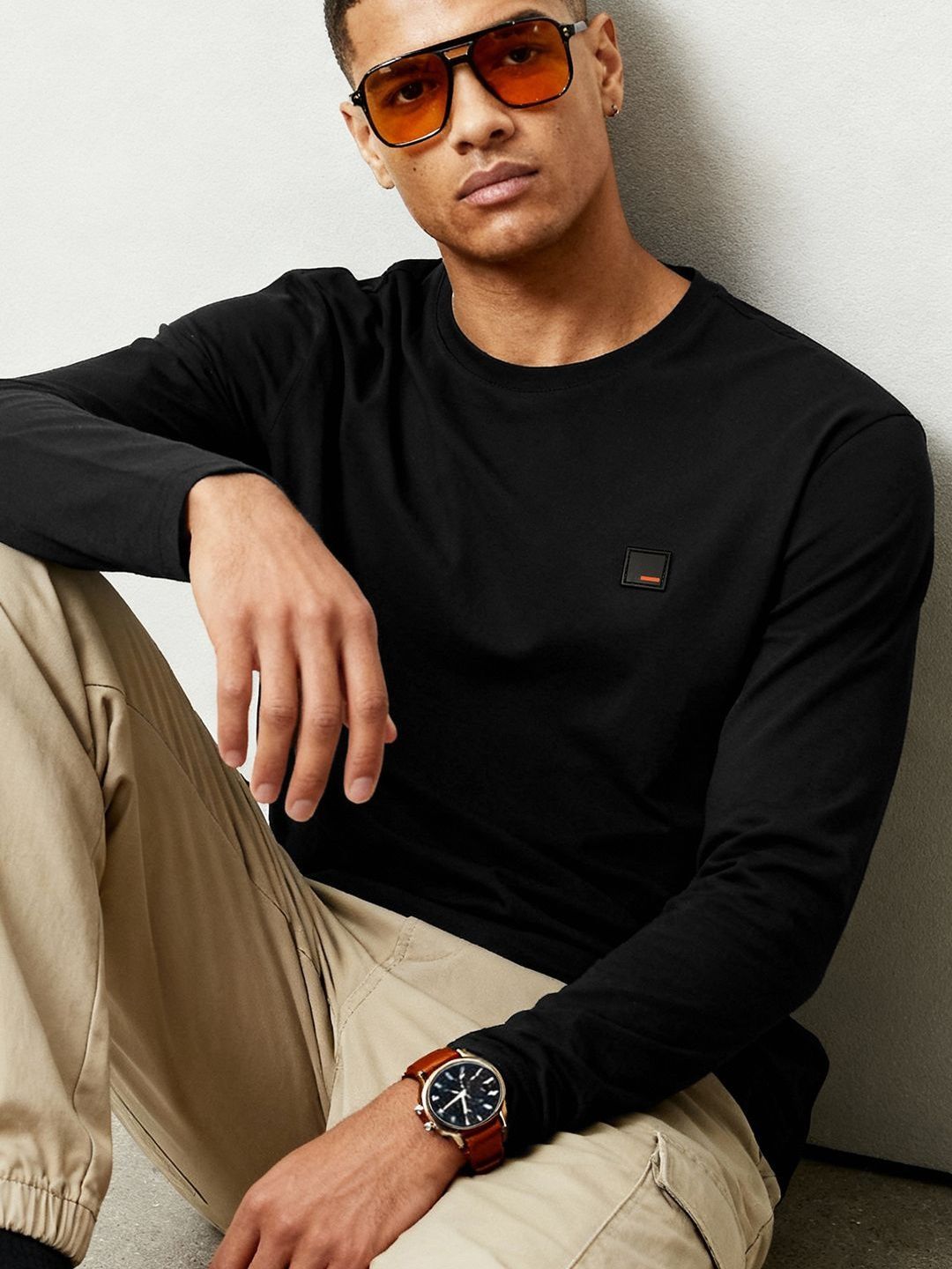 DAMENSCH Men Round Neck Long Sleeves T-shirt