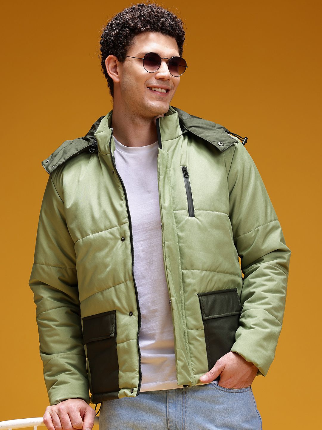 HERE&NOW Puffer Jacket with Detachable Hood