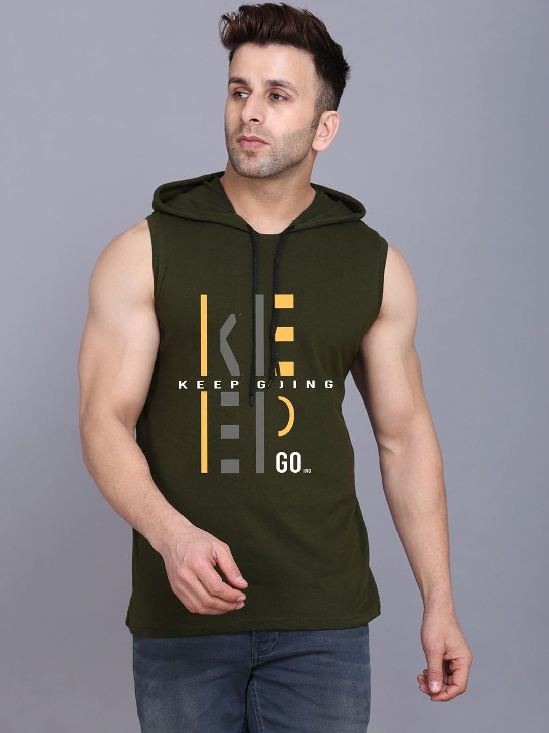 CRYPTIC Typography Printed Hooded  Regular Fit T-shirt