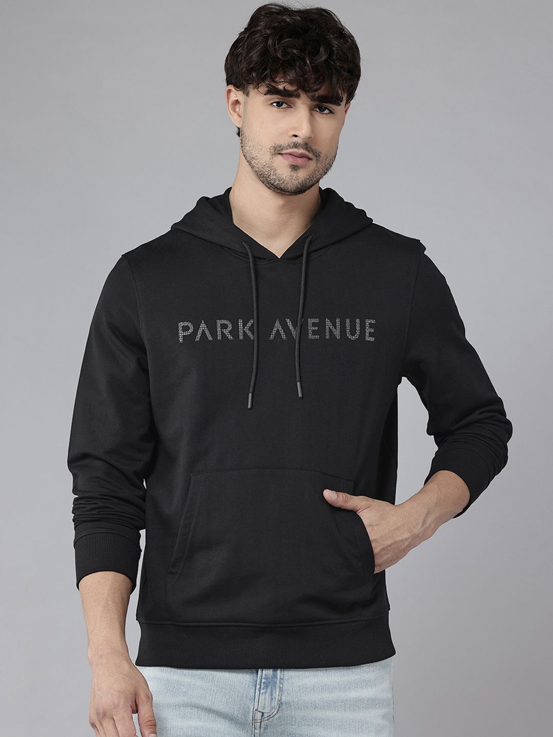 Park Avenue Typography Printed Hooded Pullover