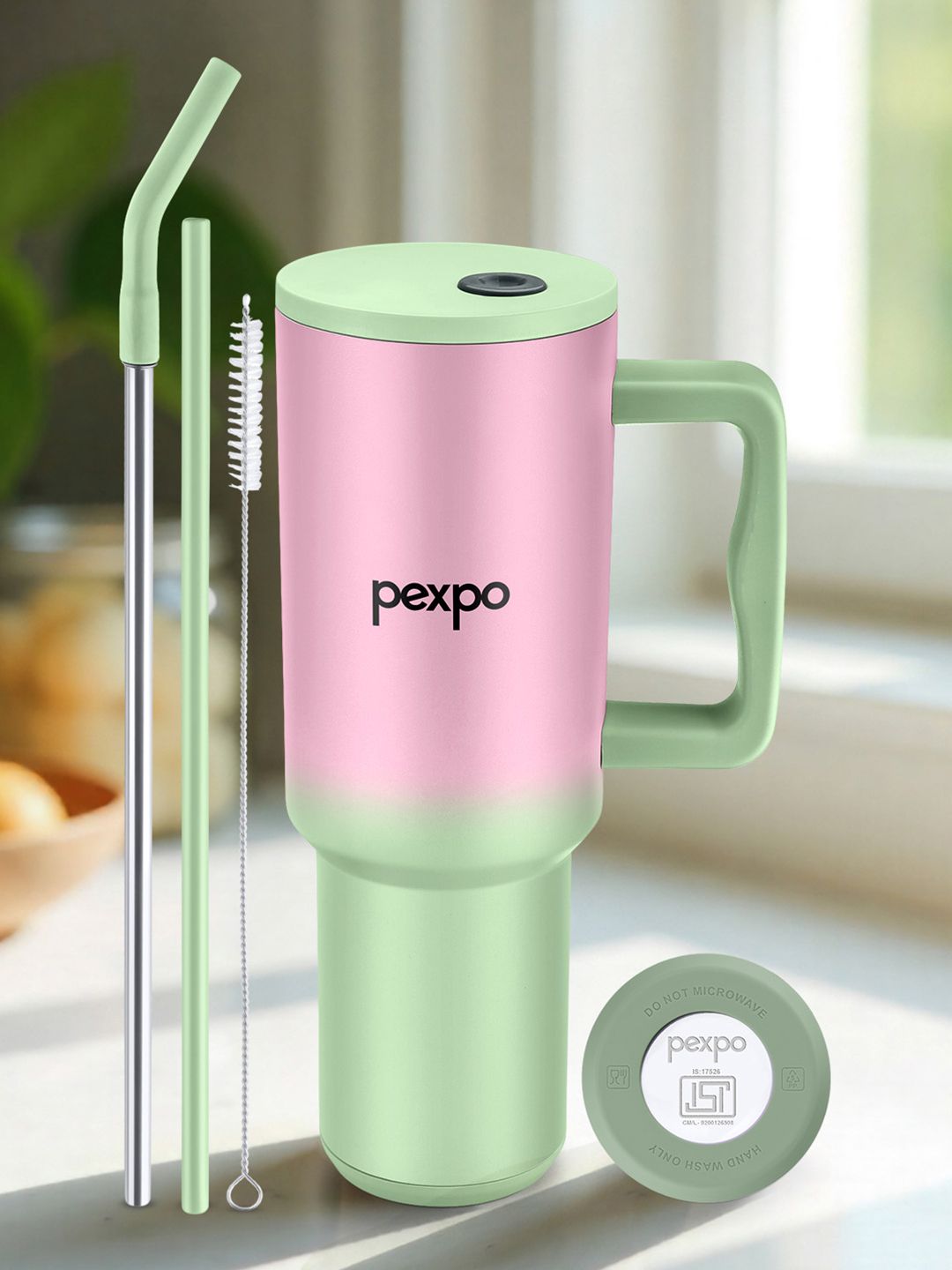 Buy Pexpo Stanzy Pink-Green ISI Certified Hot & Cold Double Wall