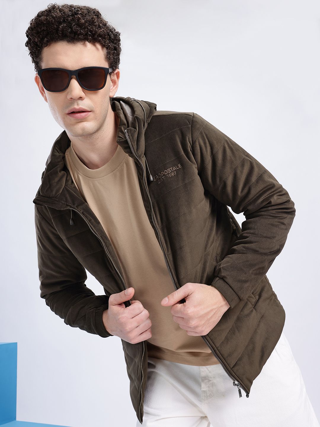 Aeropostale Corduroy Hooded Padded Jacket