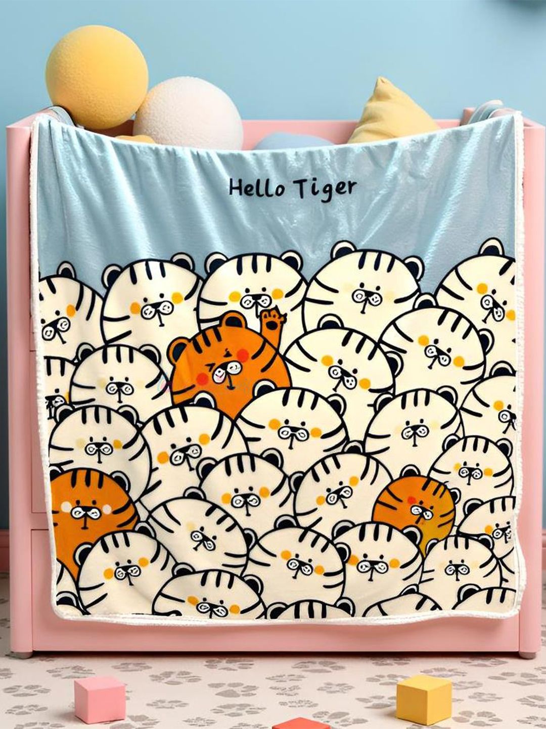 Butterthief Yellow & White Cartoon Characters Microfiber AC Room 233 GSM Single Bed Blanket