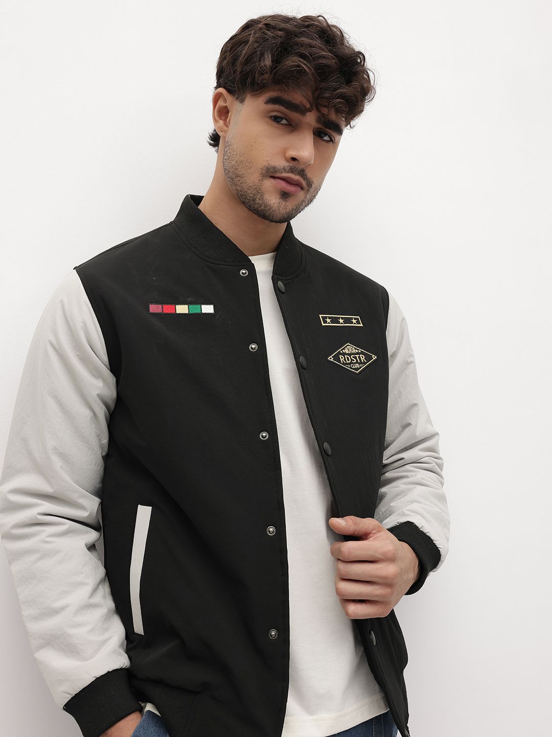 The Roadster Life Co. Bomber Jacket with Applique Details