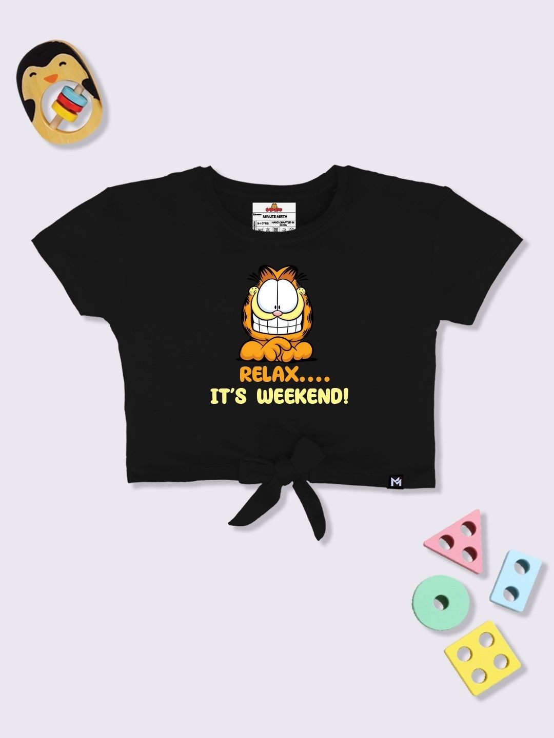YK X Minute Mirth Garfield Printed Crop Top