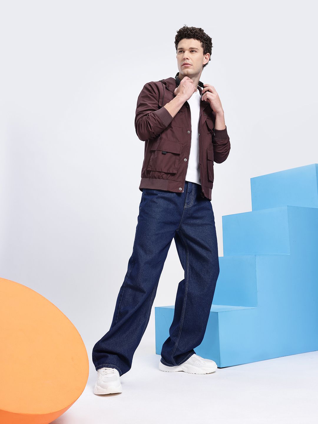Aeropostale Utility Pockets Hooded Bomber Jacket