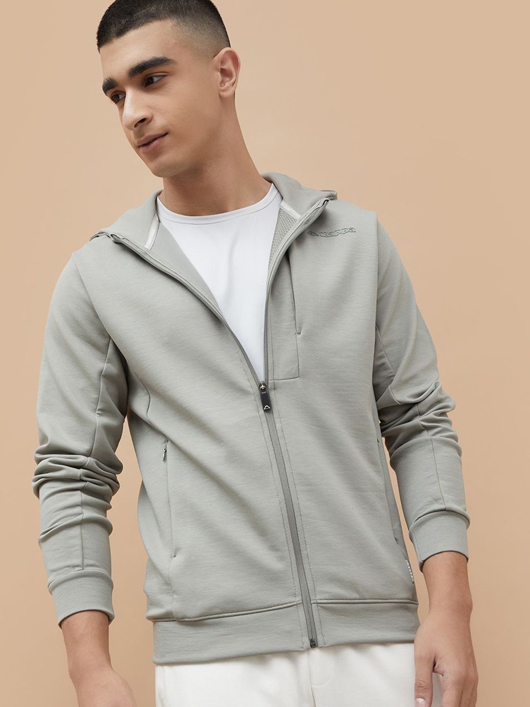Kappa Men Cotton Solid Hooded Regular Long Sleeves Sweatshirt
