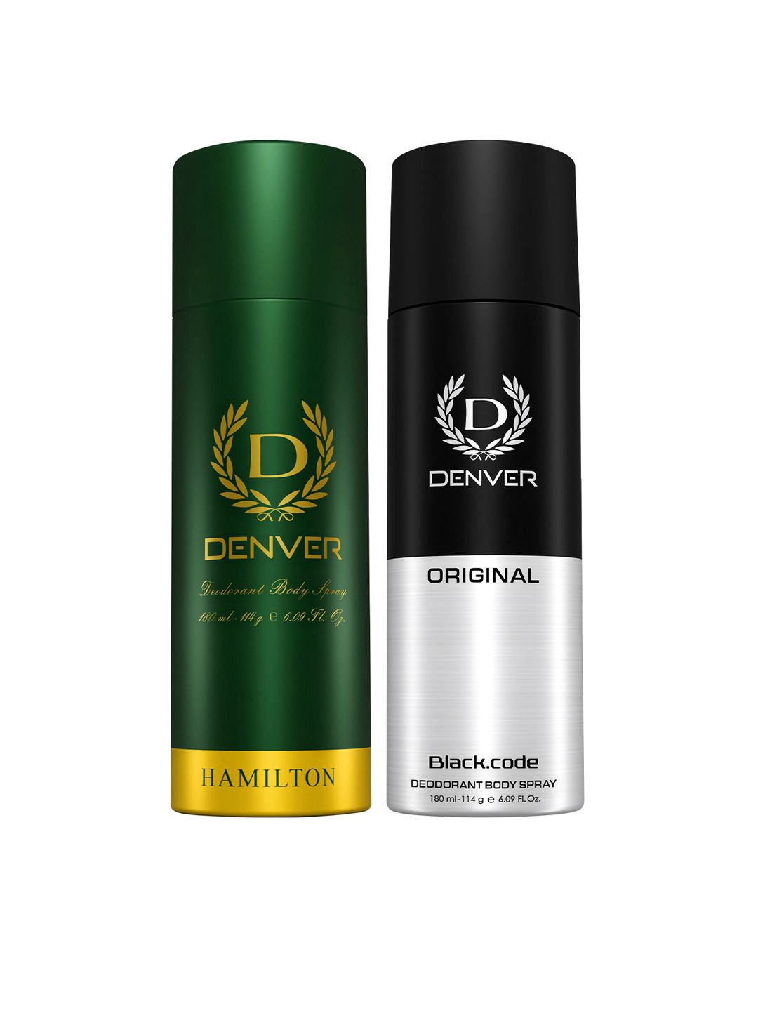 Denver Men Set Of 2 Hamilton & Original Deodorant - 180 ml Each