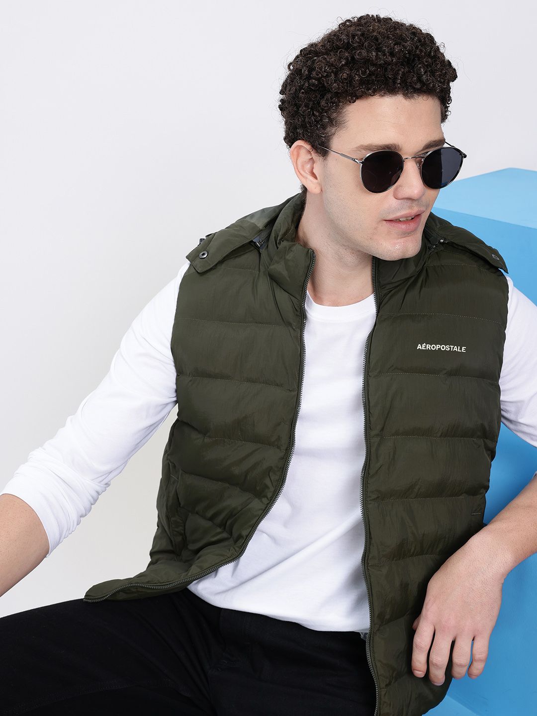 Aeropostale Hooded Padded Gilet Jacket