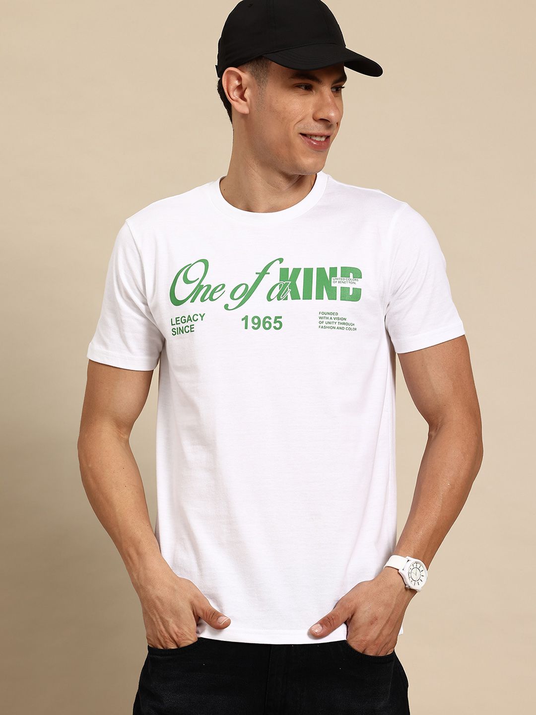 United Colors of Benetton Typography Printed T-shirt