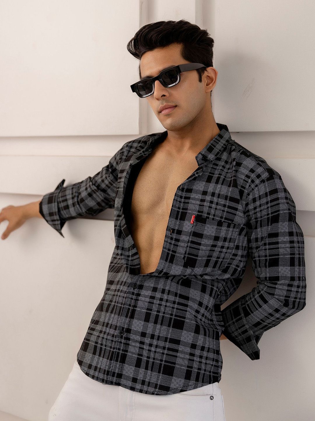 Pjyot by surhi Men Relaxed Tartan Checks Checked Casual Shirt