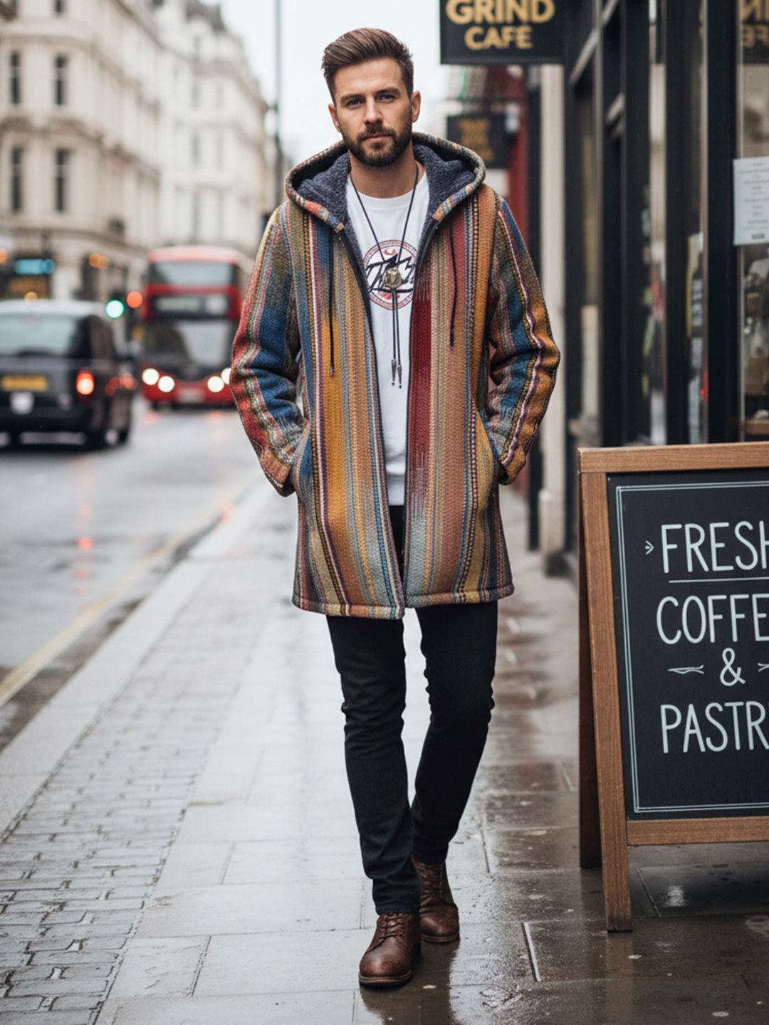 HERE&NOW Men Longline Parka Jacket