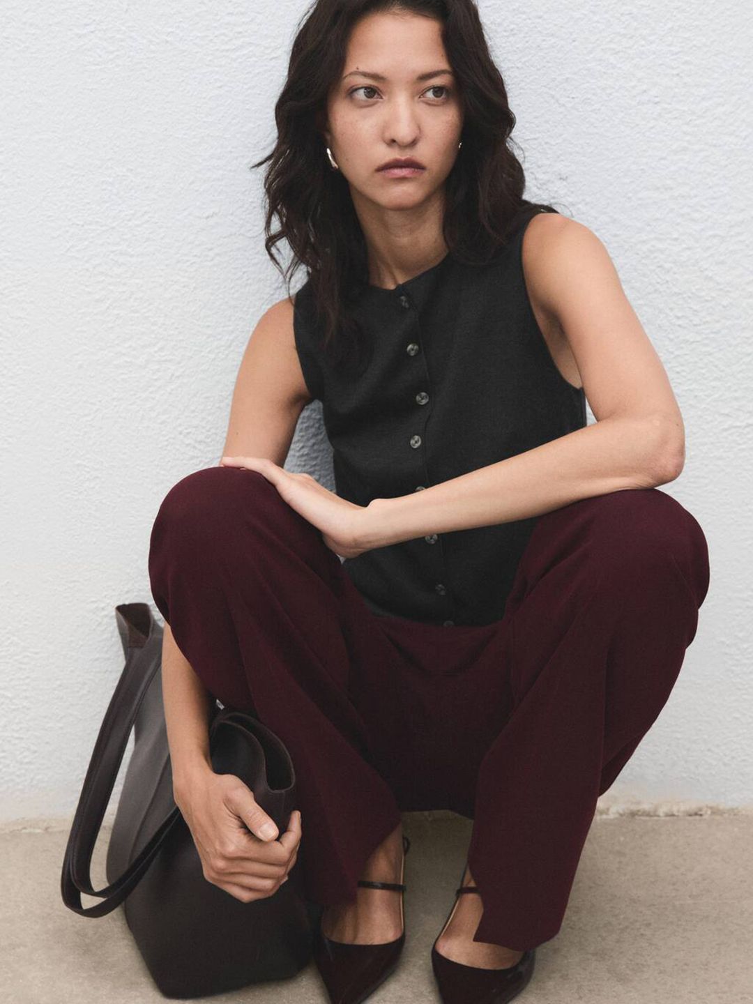 Solid Sleeveless Waistcoat
