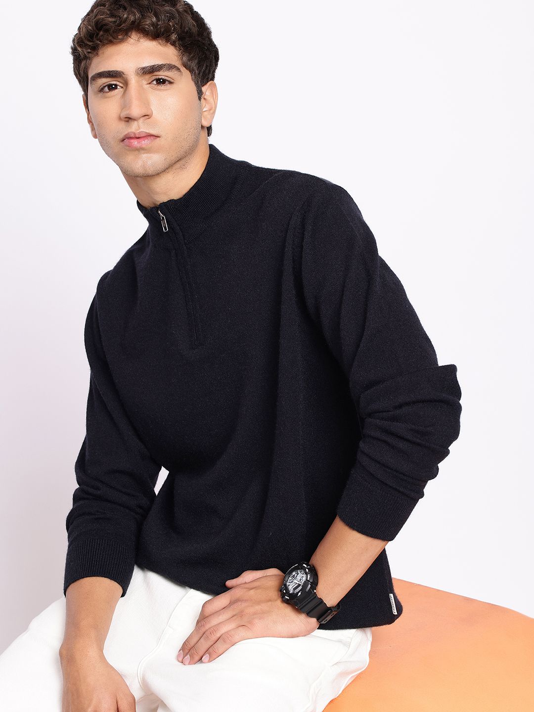 Aeropostale Mock Collar Knitted Sweatshirt