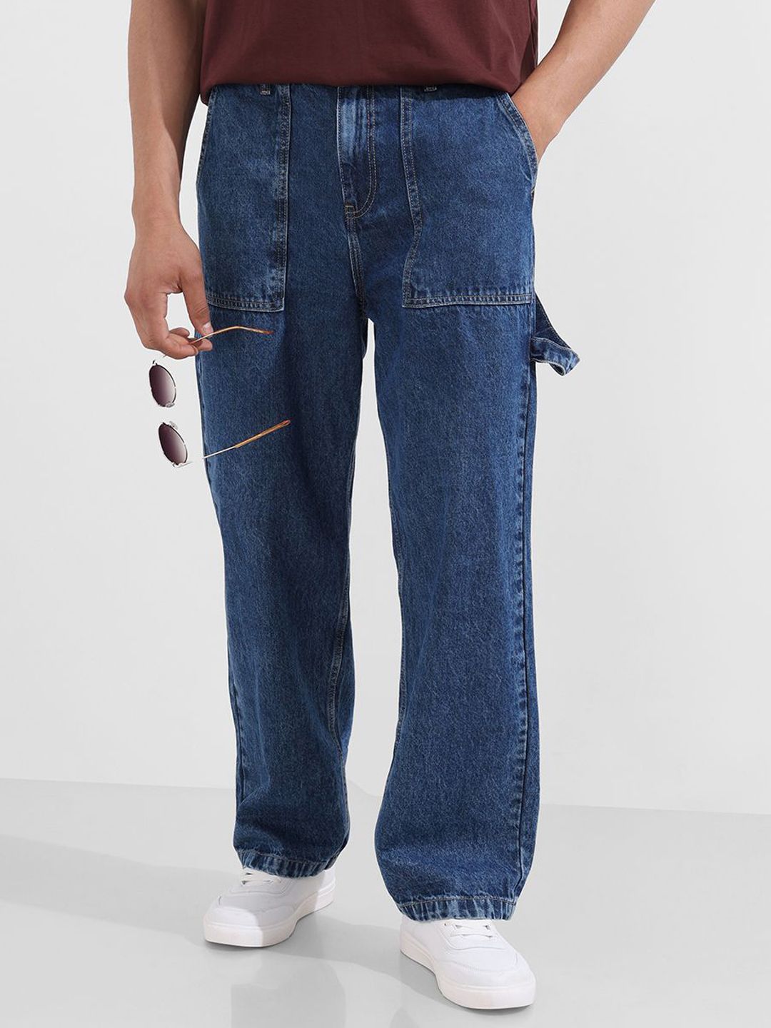 The Indian Garage Co Men Relaxed Fit Mid-Rise Light Fade Jeans