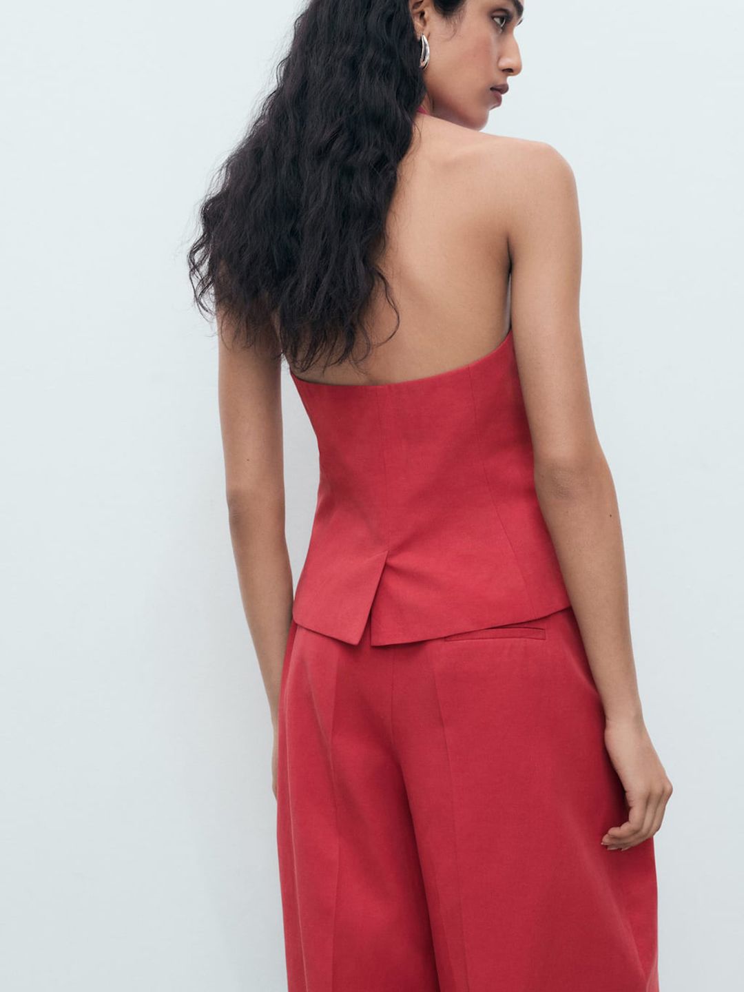 Halter Neck Button Down Waistcoat