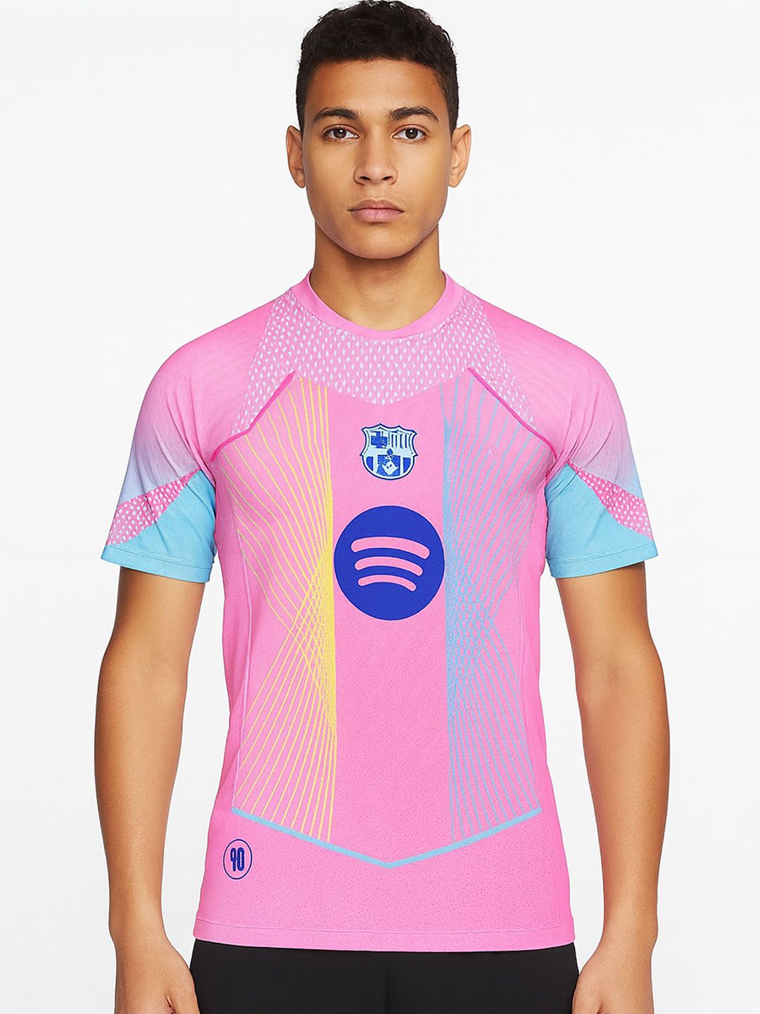 Buy dostitch Men Lamine Yamal 10 Pink Football Jersey - Tshirts