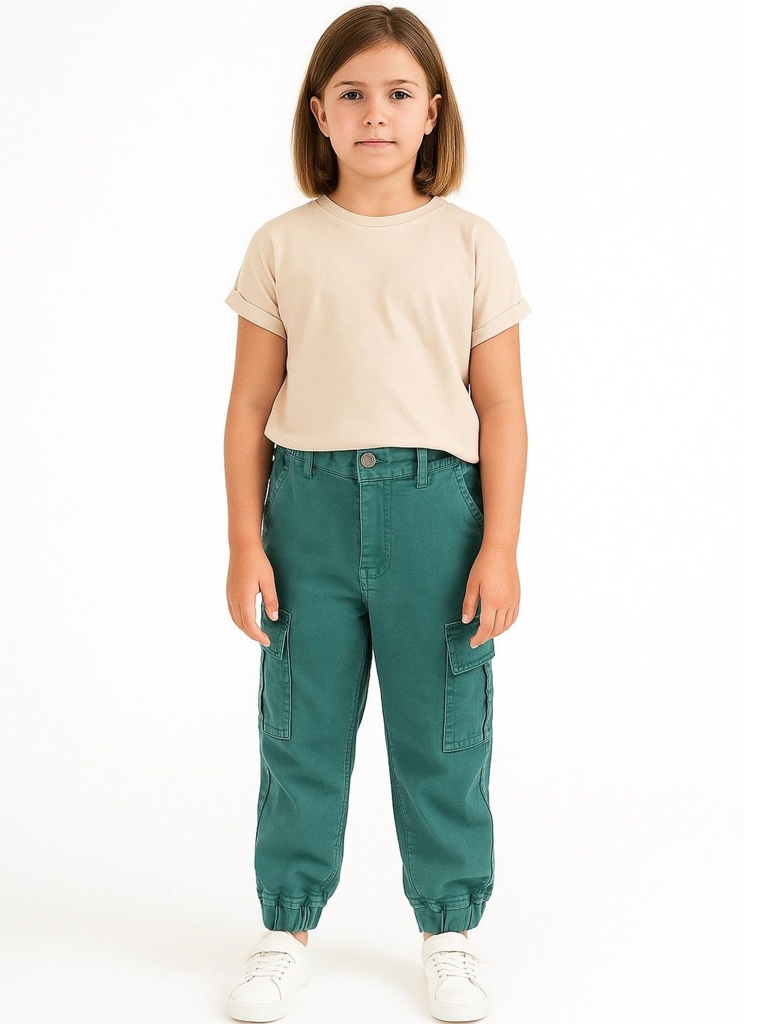 GUTI Girls Jogger Low-Rise Light Fade Stretchable Jeans