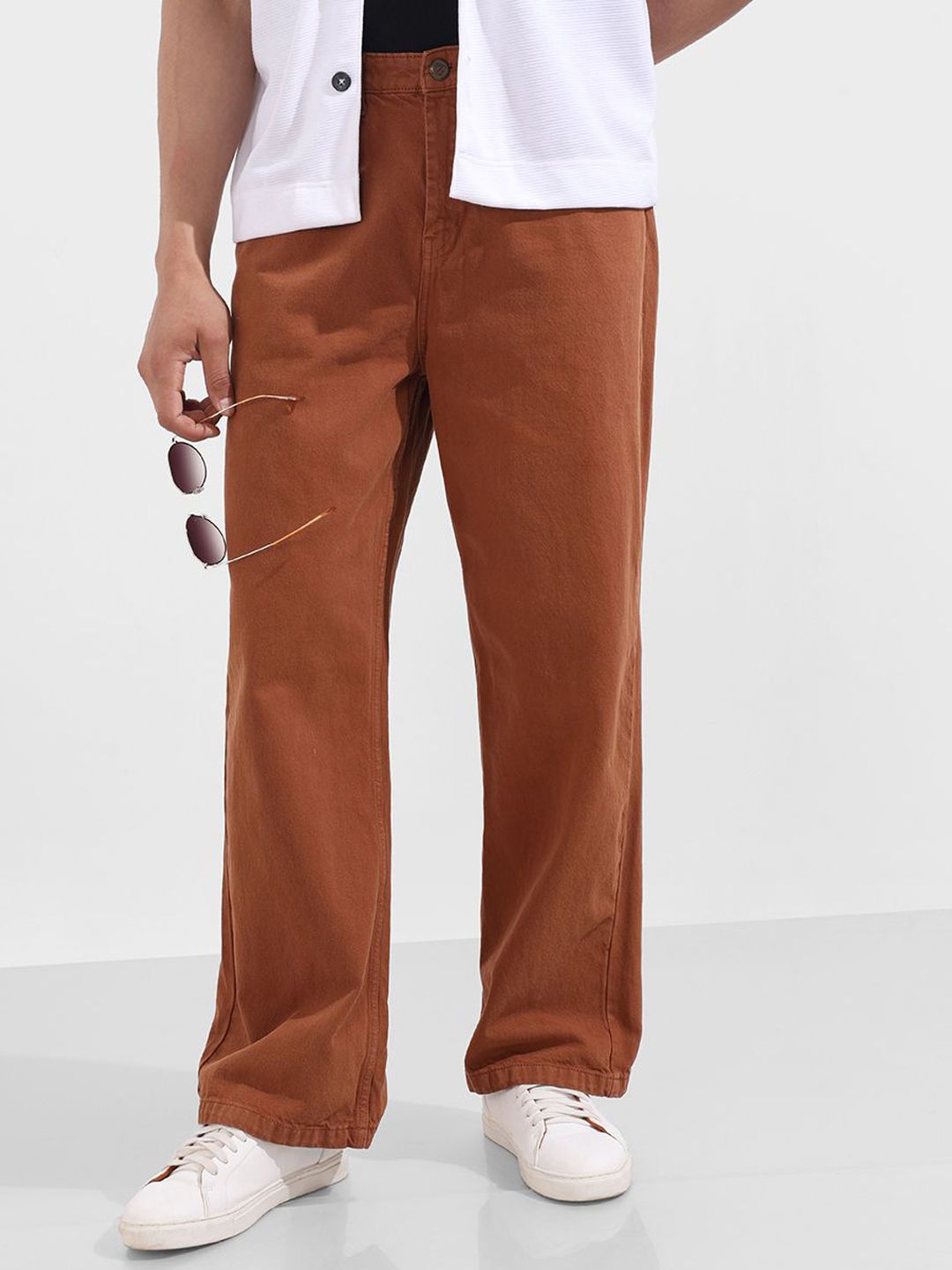 The Indian Garage Co Men Baggy Mid-Rise Jeans