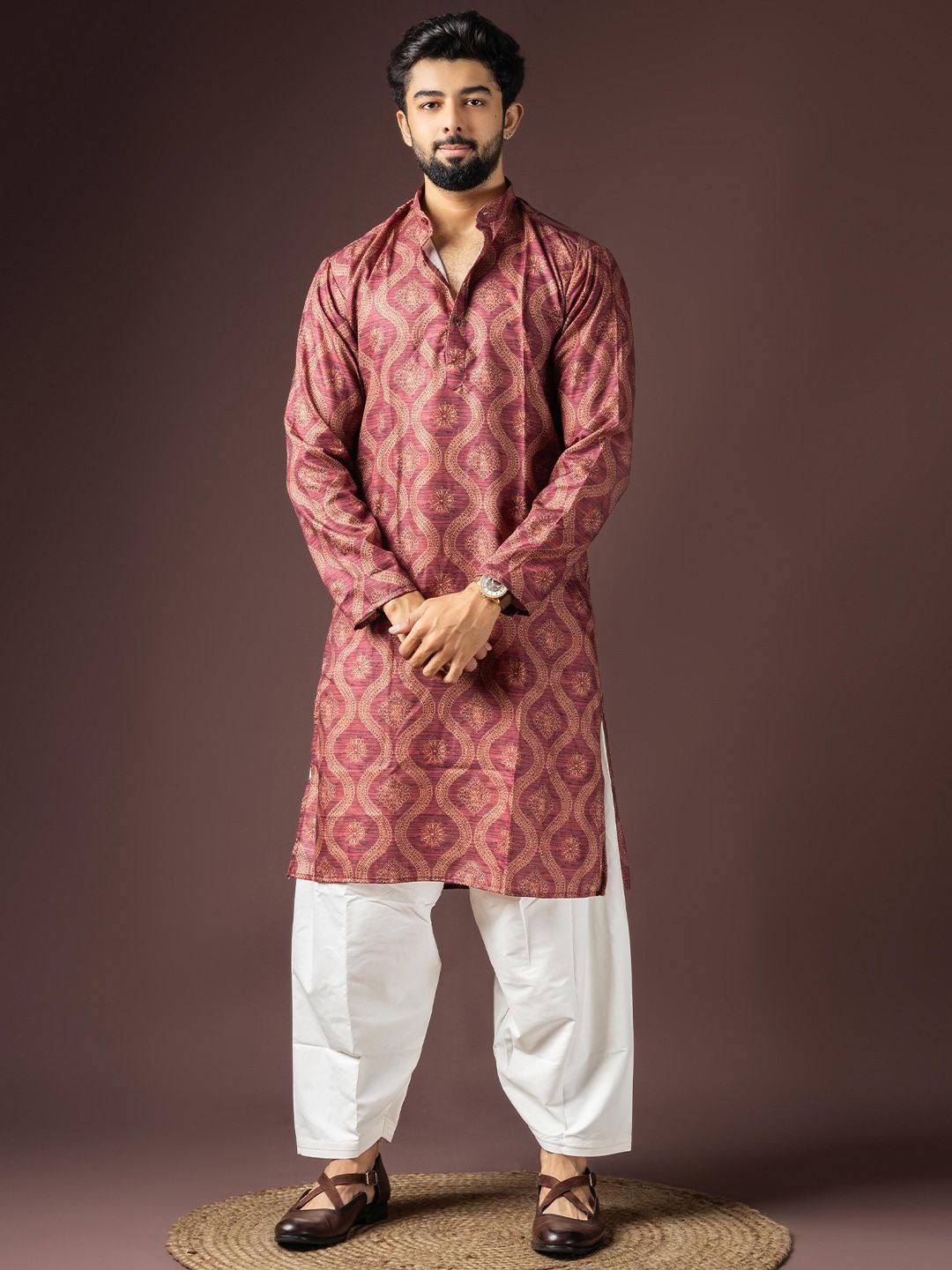 Rawayi Men Ethnic Motifs Printed Kurta