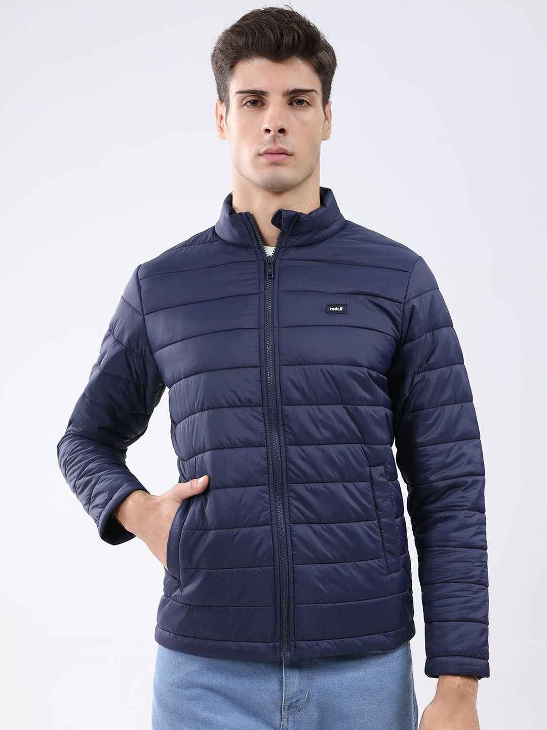 Buy METTLE Mock Collar Reversible Padded Jacket - Jackets for Men