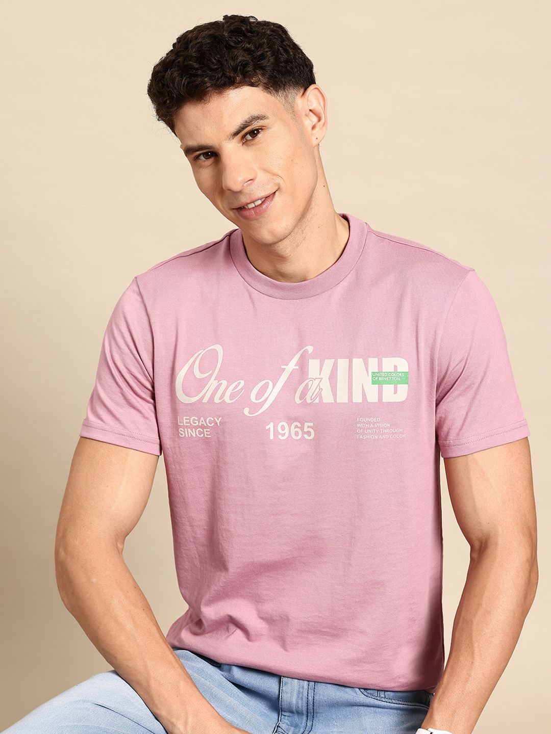 United Colors of Benetton Typography Printed T-shirt