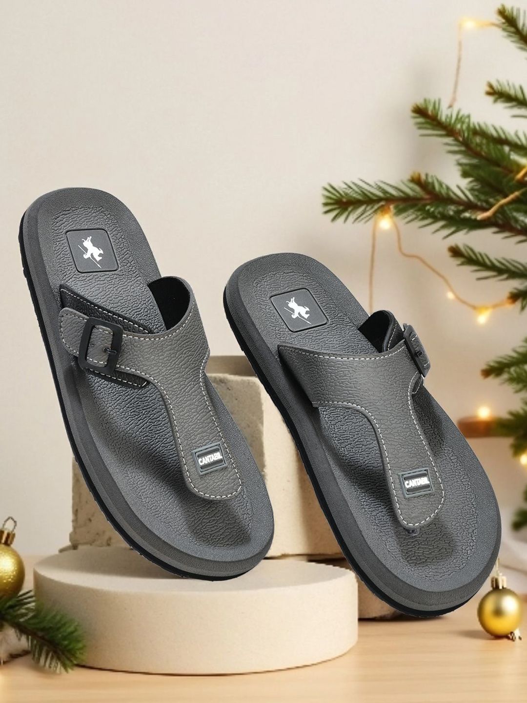 Cantabil Men Thong Cushioned Insole Flip-Flops