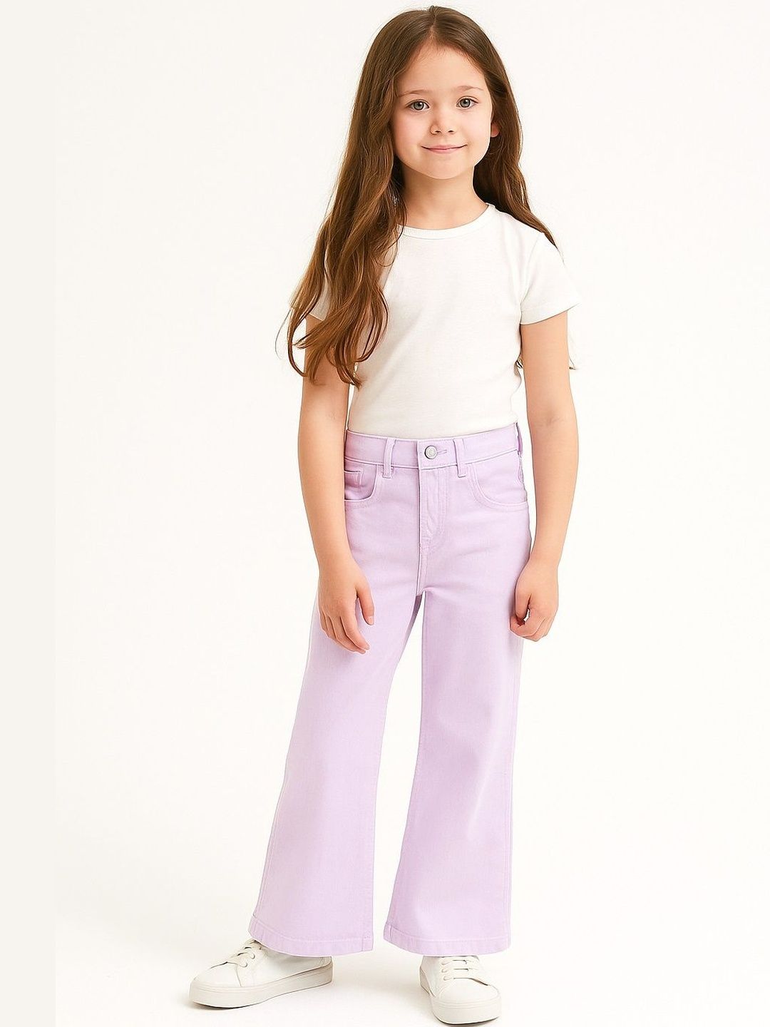 GUTI Girls Flared Low-Rise Stretchable Jeans