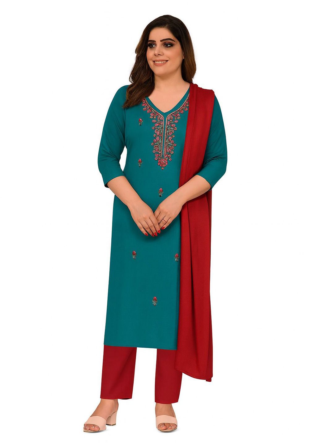 Vrinde Embroidered Unstitched Dress Material