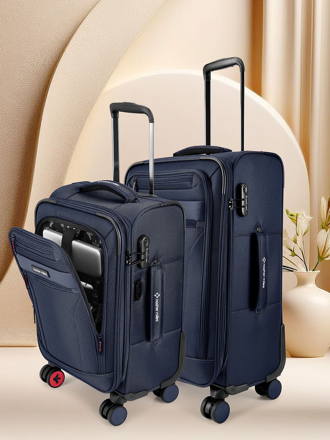 Buy Nasher Miles Set of 2 Teal Berlin Expander Softside Luggage