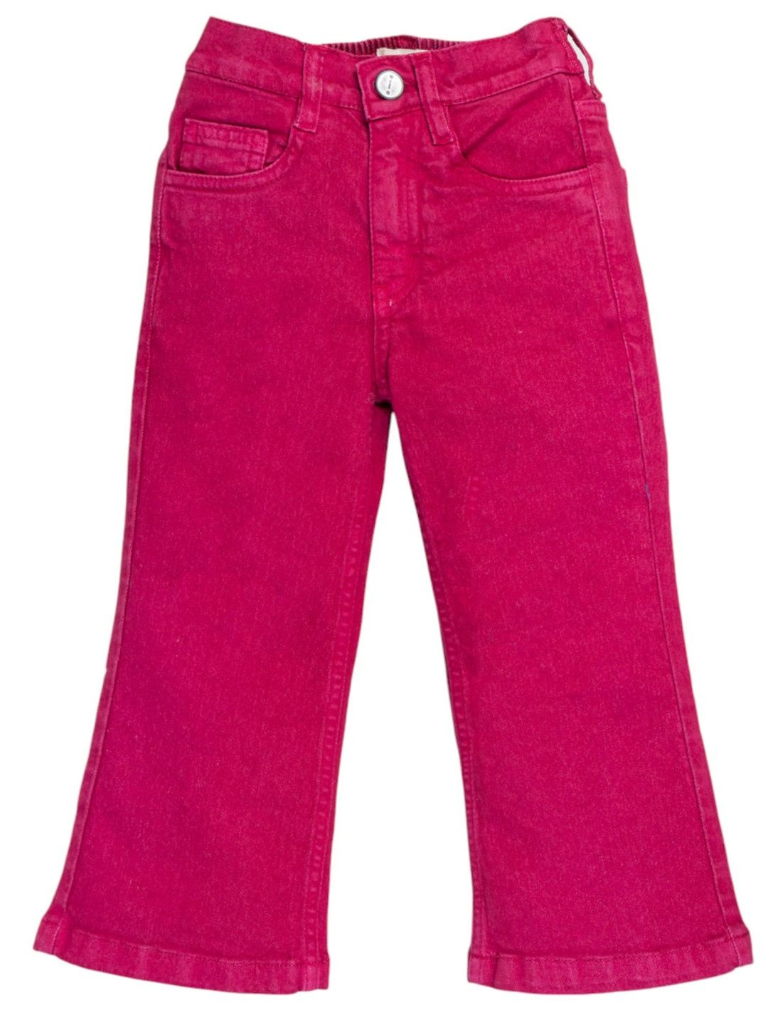 GUTI Girls Flared Mid-Rise Stretchable Clean Look Coloured Jeans