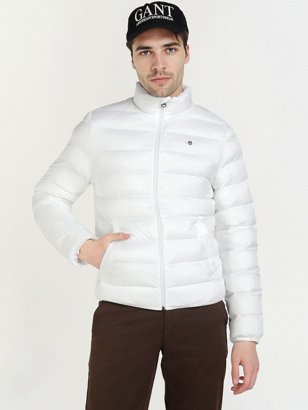 GANT Men Lightweight Quilted High Neck Puffer Jacket