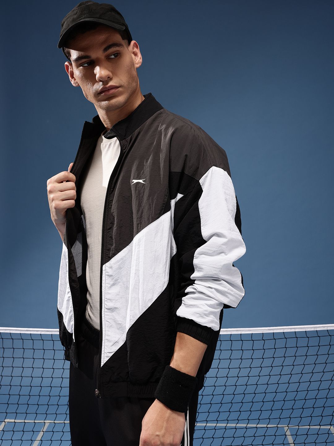 Slazenger Colourblocked Sporty Oversized Jacket