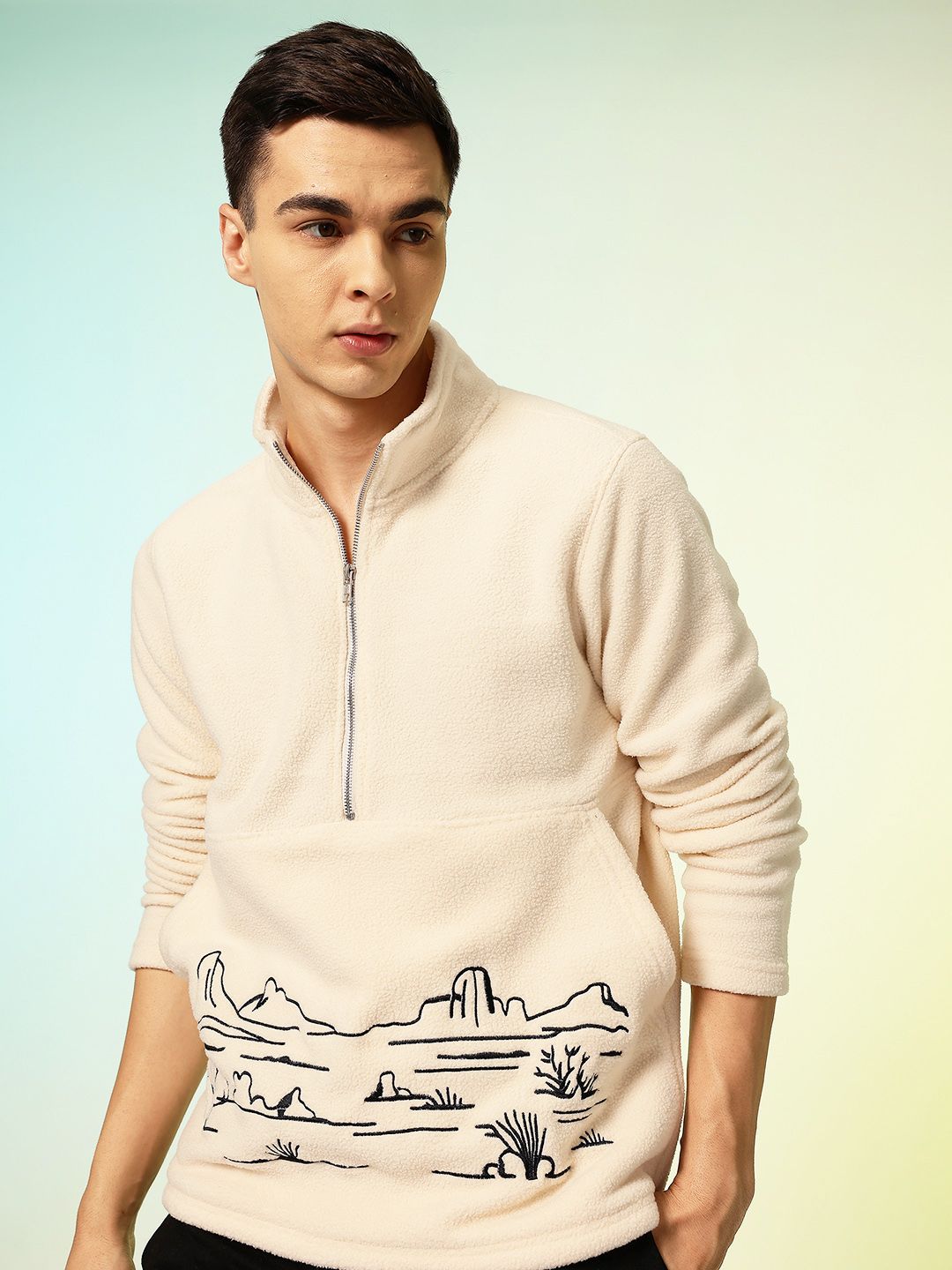 HRX by Hrithik Roshan Embroidered Outdoor Sweatshirt