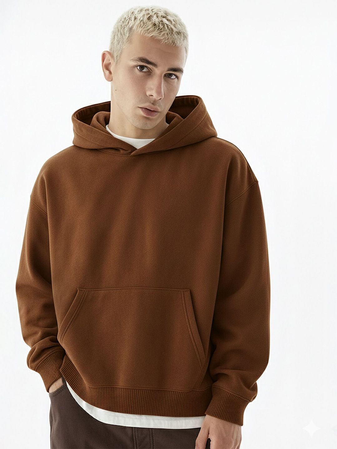 Maniac Men Oversized Hooded Cotton Sweatshirt