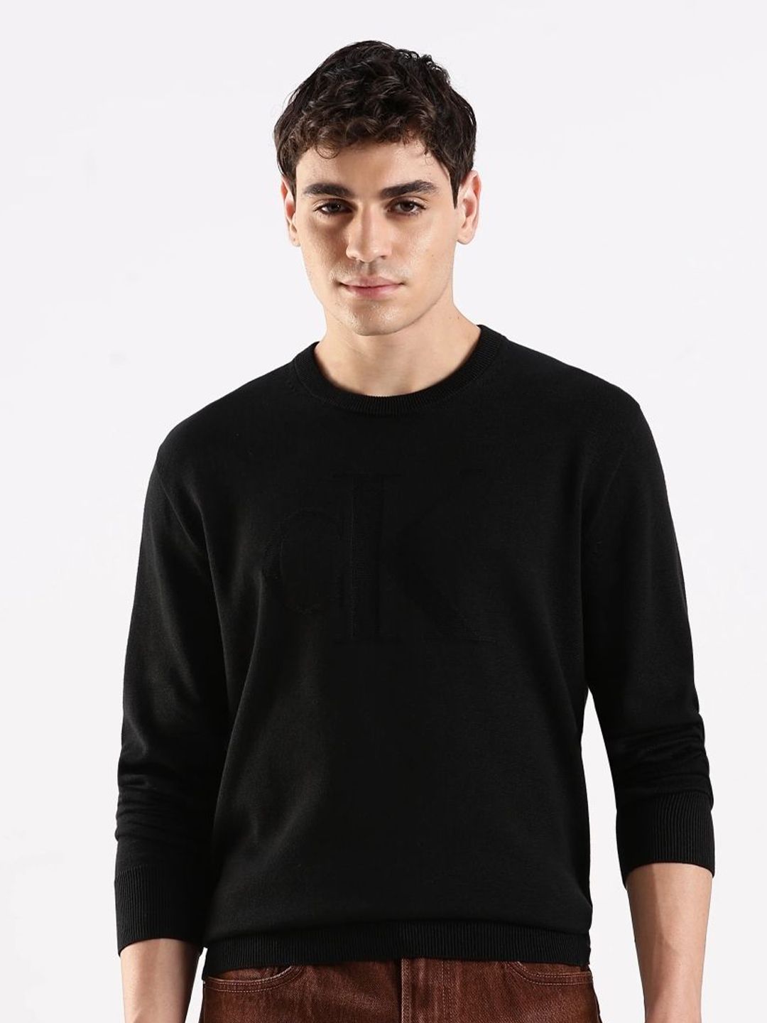 Calvin Klein Jeans Calvin Klein Jeans Men Brand Logo Printed Pullover Sweater