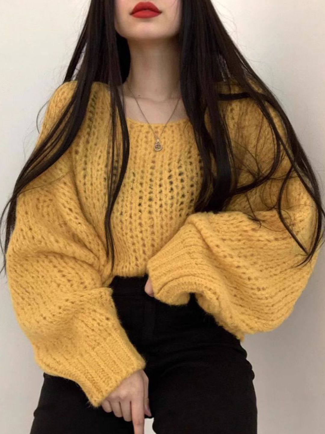 StyleCast x Revolte StyleCast x Revolte Women Open Knit Pullover Sweater