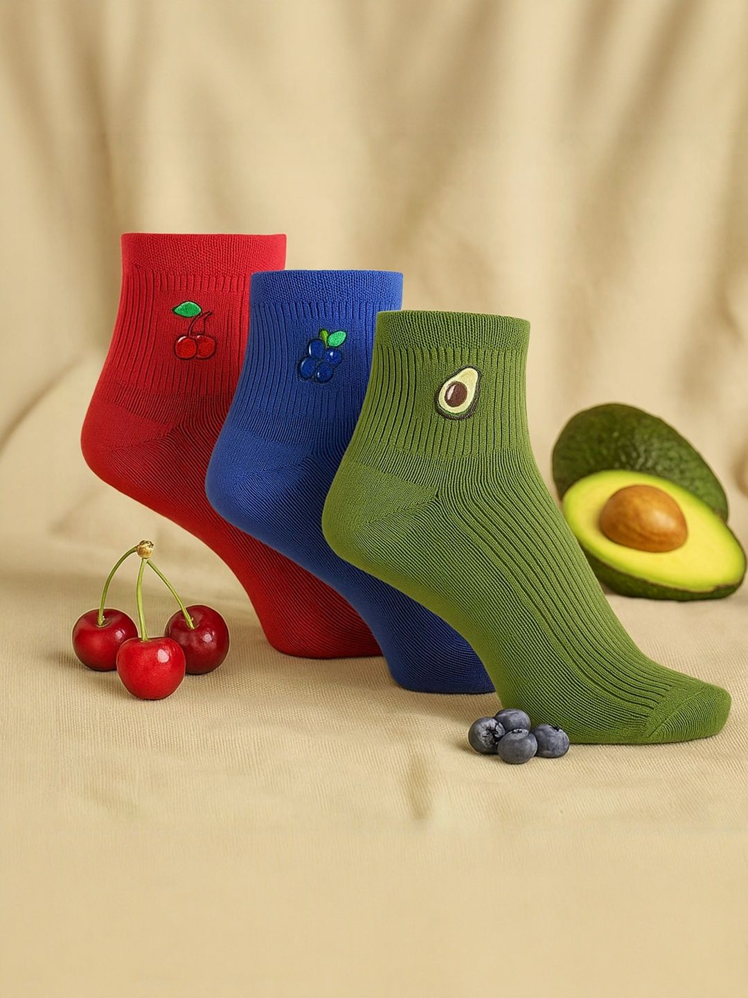 Soxytoes Pack Of 3 Patterned Quarter Length Bamboo Socks