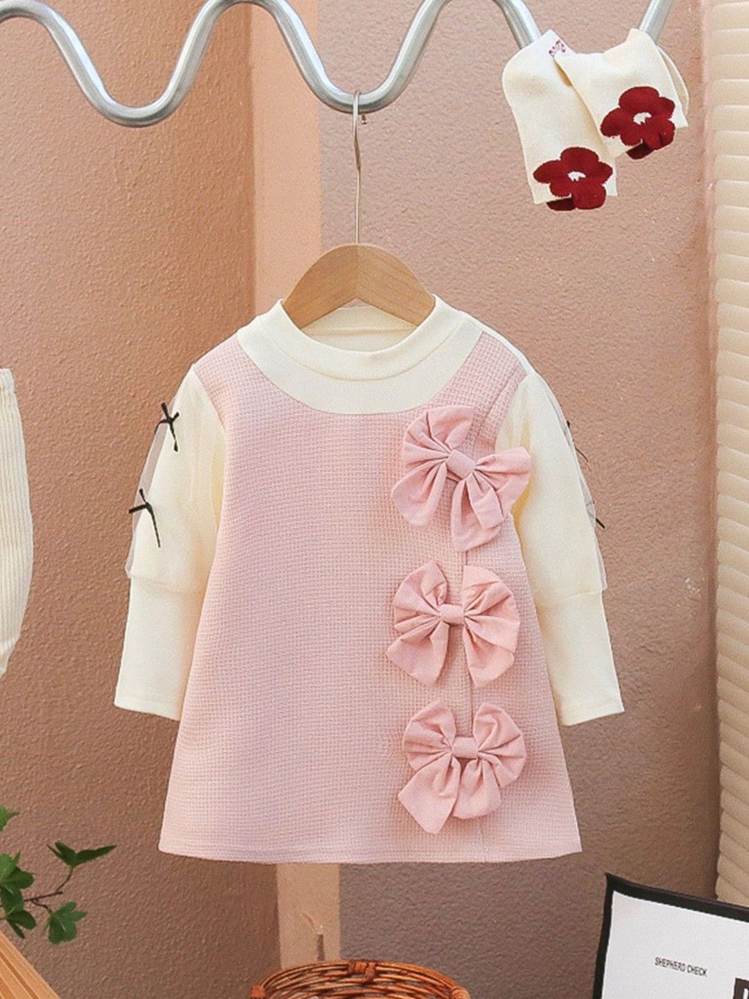 yk girls self design a-line dress product info and reviews Buy YK Girls Self Design Round Neck A-Line Dress - Dresses for Girls  40171265