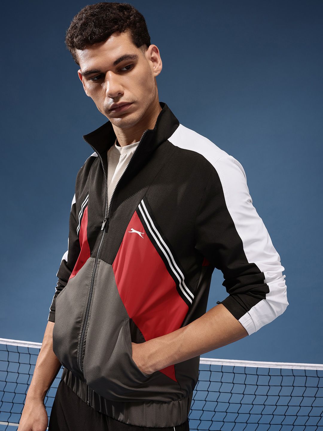 Slazenger Colourblocked Hooded Sporty Jacket