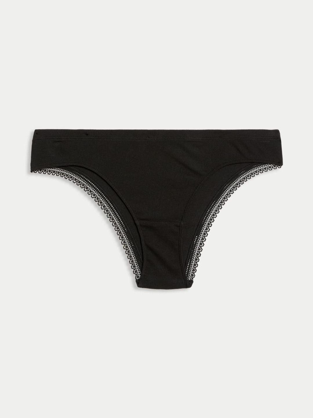 Marks & Spencer Cotton Rich Rib Brazilian Knickers