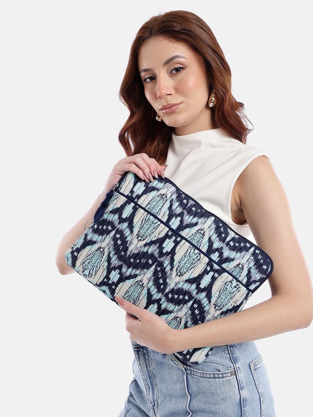 Printed Pure Cotton 14" Padded Laptop Sleeve