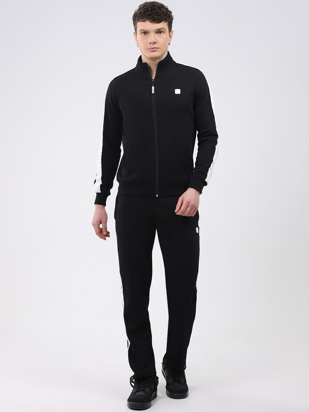 Buy XYXX Cruze Black Zip-Up Jacket and Joggers Combo Set
