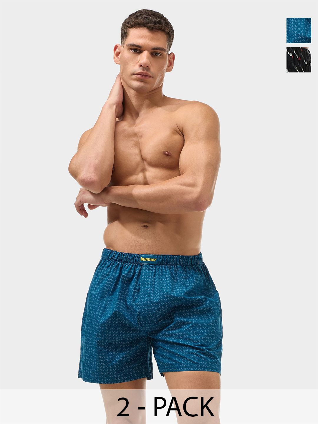 bummer Men Pack Of 2 Printed Boxers