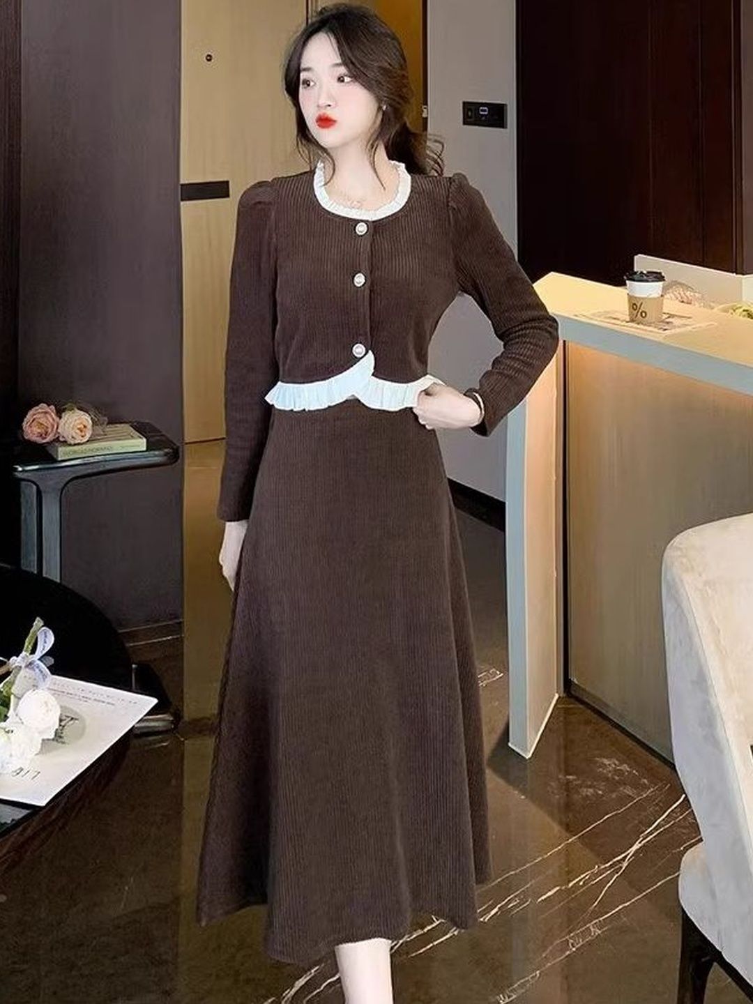 StyleCast x Revolte Round Neck Top &  Skirt