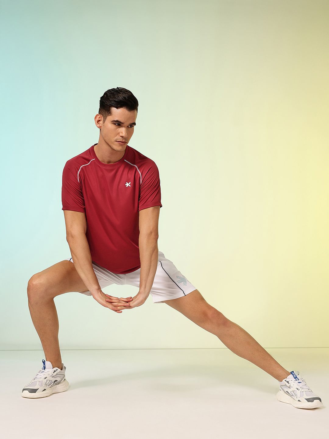 HRX by Hrithik Roshan Contrast Piping Rapid-Dry Training T-shirt
