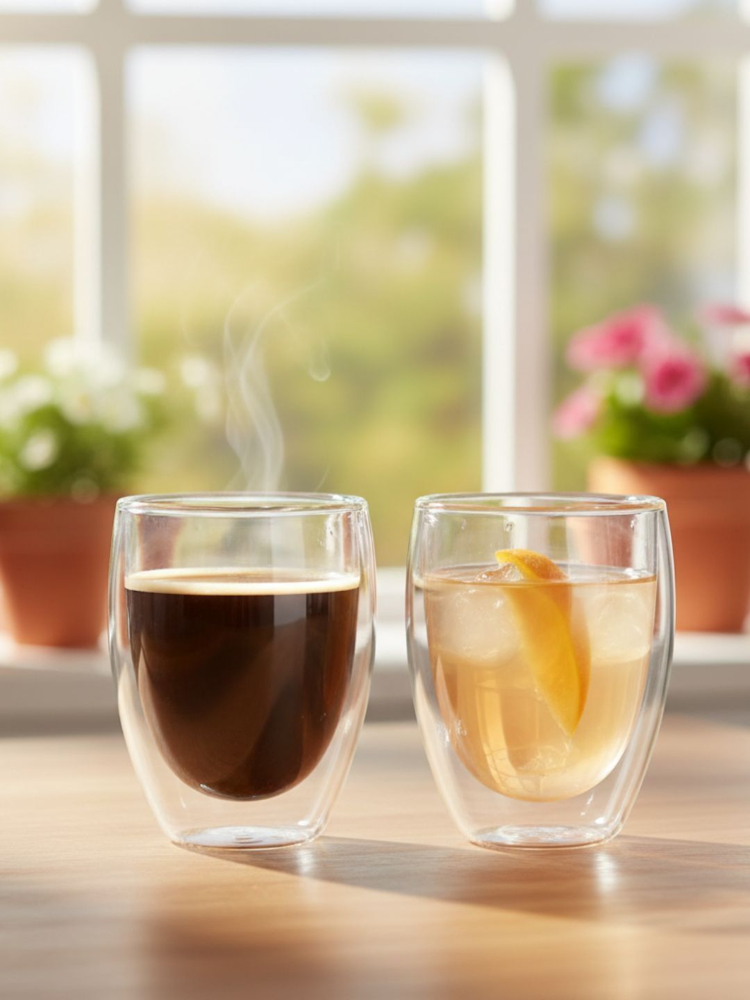 TASKHOUSE Transparent 2 Pieces Glass Dishwasher Safe Cups 350ml